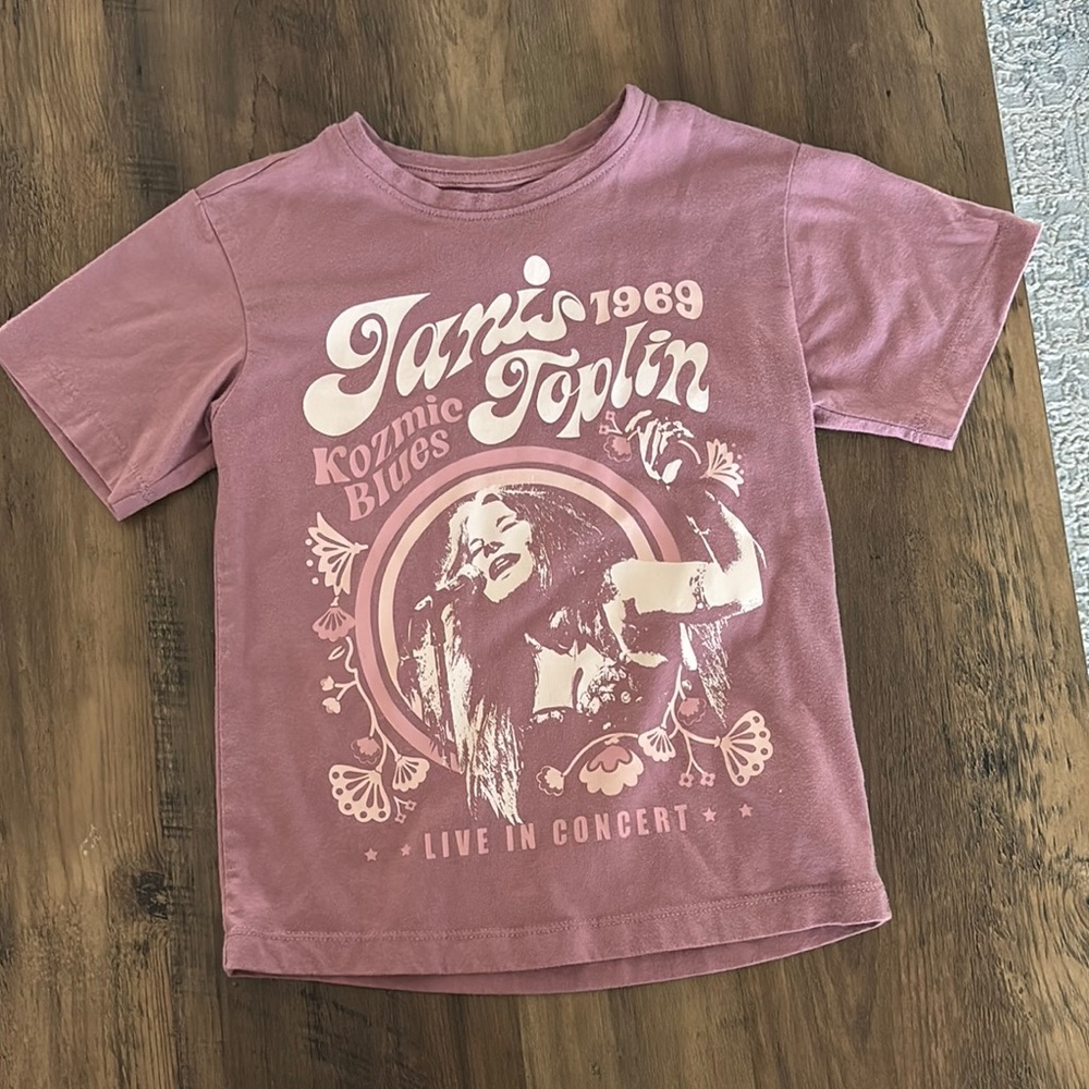 Wonder Nation Pink Short Sleeve Tee with Vintage Graphic